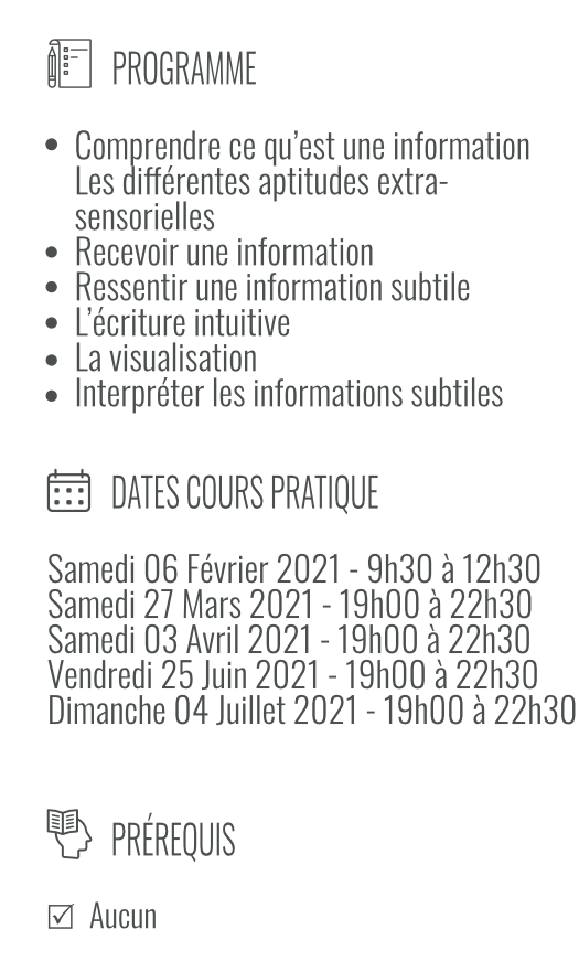 module 6 ressenti subtil formation