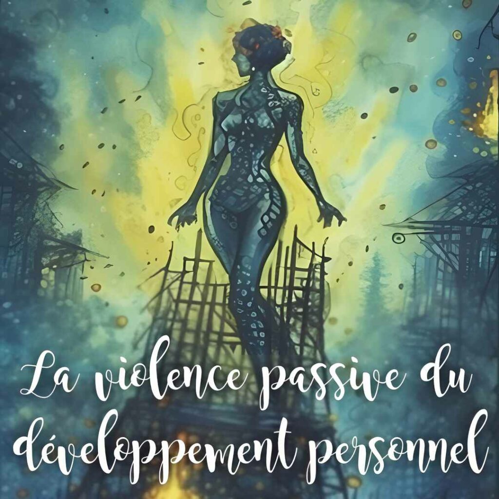 Illustration de l’article « La violence passive agressive du développement personnel » d’Élodie Rivero